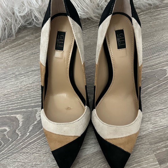 Brand New GILI Neutral Color Block Pointed Toe Pumps Soft Suede size 7 Gorg!👠❣️ - Picture 8 of 12